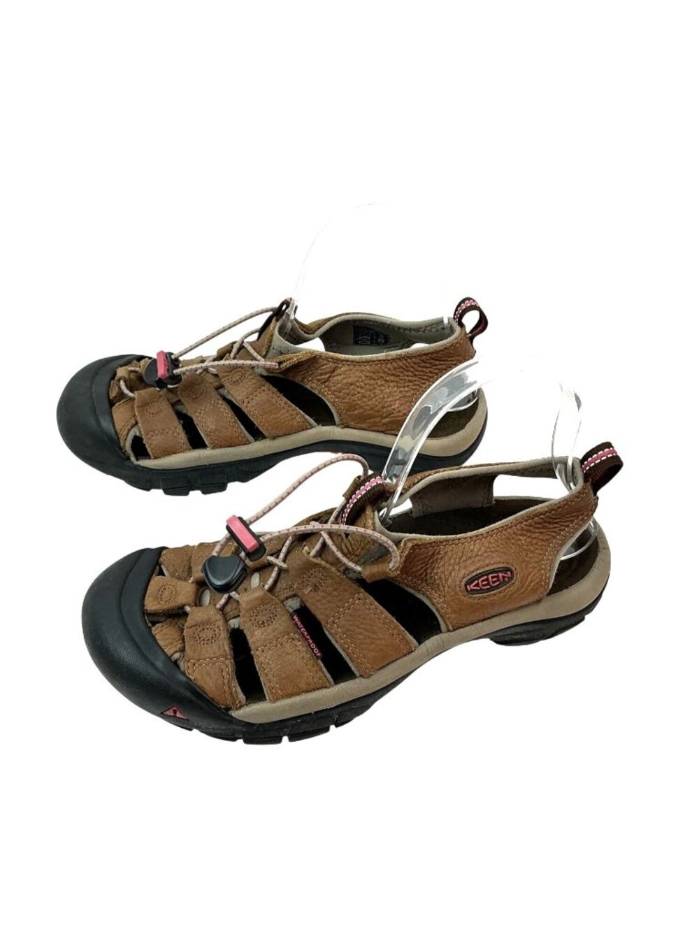 KEEN Newport H2 Leather Waterproof Outdoor Hiking Sandals Womens 9 Brown